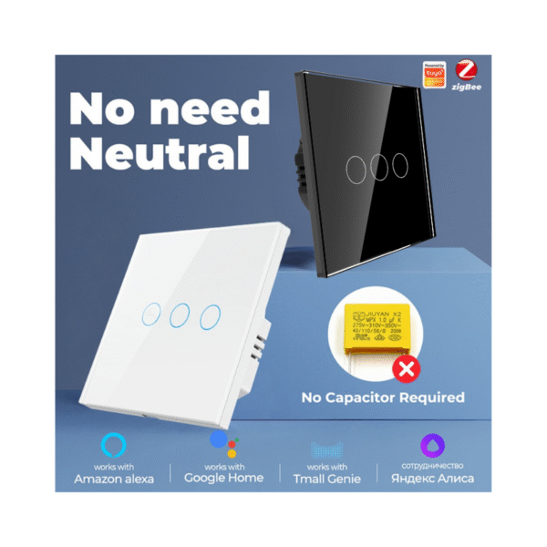 Three Gang Tuya Zigbee Smart Switch Ds103Z Three Gang Tuya Zigbee Smart Switch Ds103Z