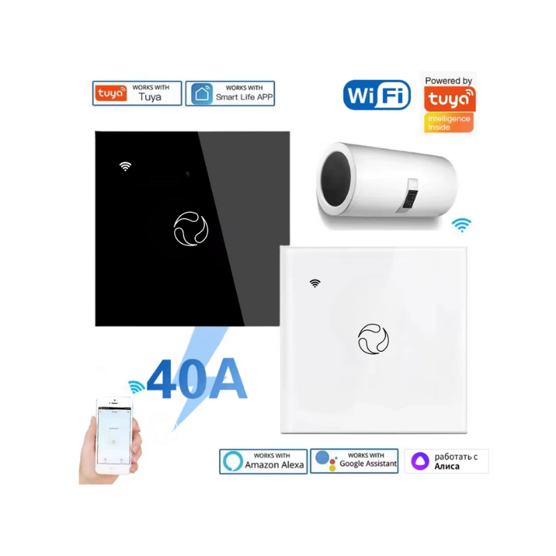 40Amp  Tuya Wi-Fi Smart Water Heater/AC Switch