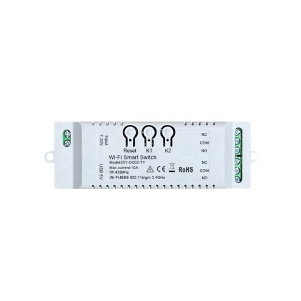 2Ch 7-32V Smart Tuya Wi-Fi Relay Module