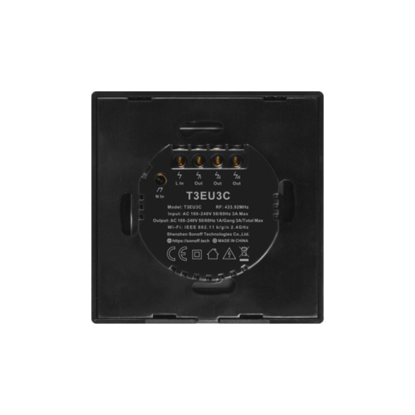 3g Sonoff Wi-Fi Smart Switch T3EU-3C