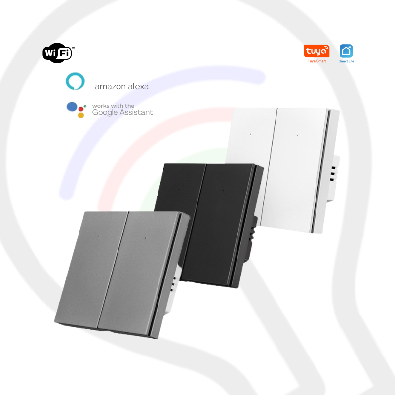 Two Gang Tuya WiFi Press Button Switch DS
