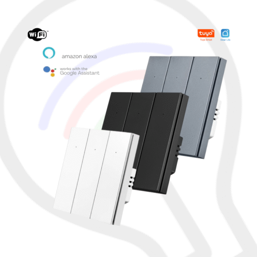 Three Gang Tuya WiFi Press Button Switch DS