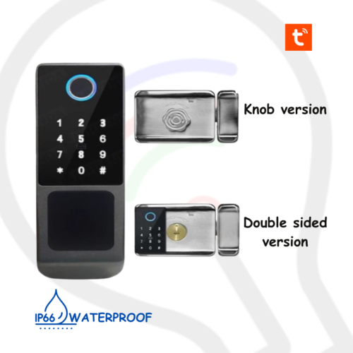 High Security Waterproof Outdoor Biometric Digital Fingerprint Smart Rim Lock
