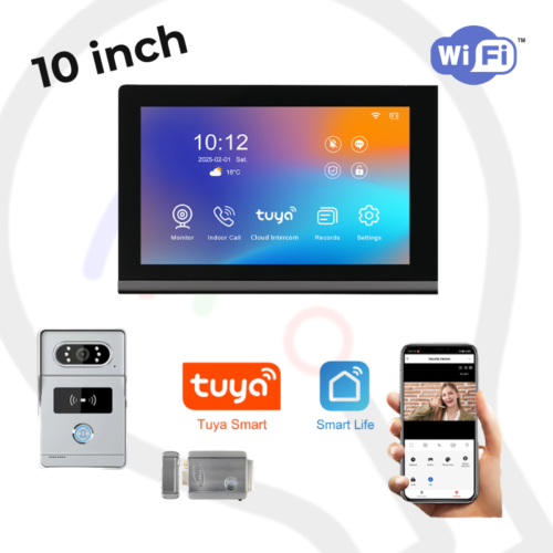 10 inch video display door bell 10 Inch Tuya Wired Video Intercom Visual Door Bell