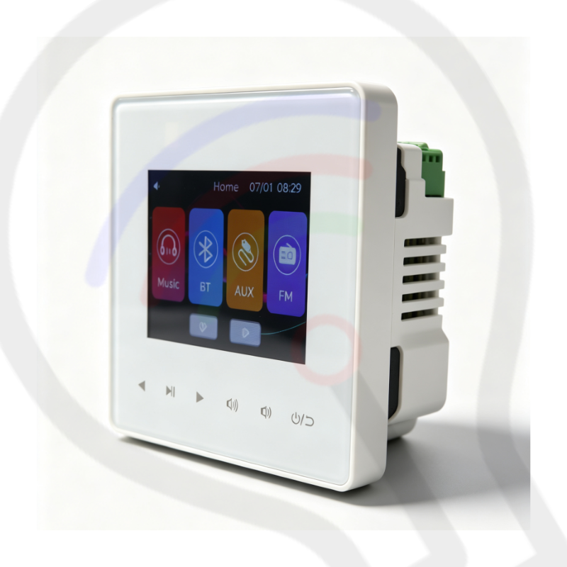 2.8 Inch Home Theater Background Music Player 2.8 inch Bluetooth Wall Amplifier Wall Mount Music Amplifier Built in FM Radio 2x25W 4x25W