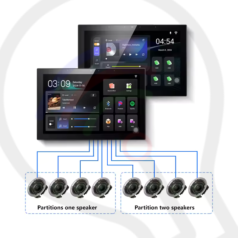 T10 | Tuya Wall Amplifier Android Background 2 Zone Music Host